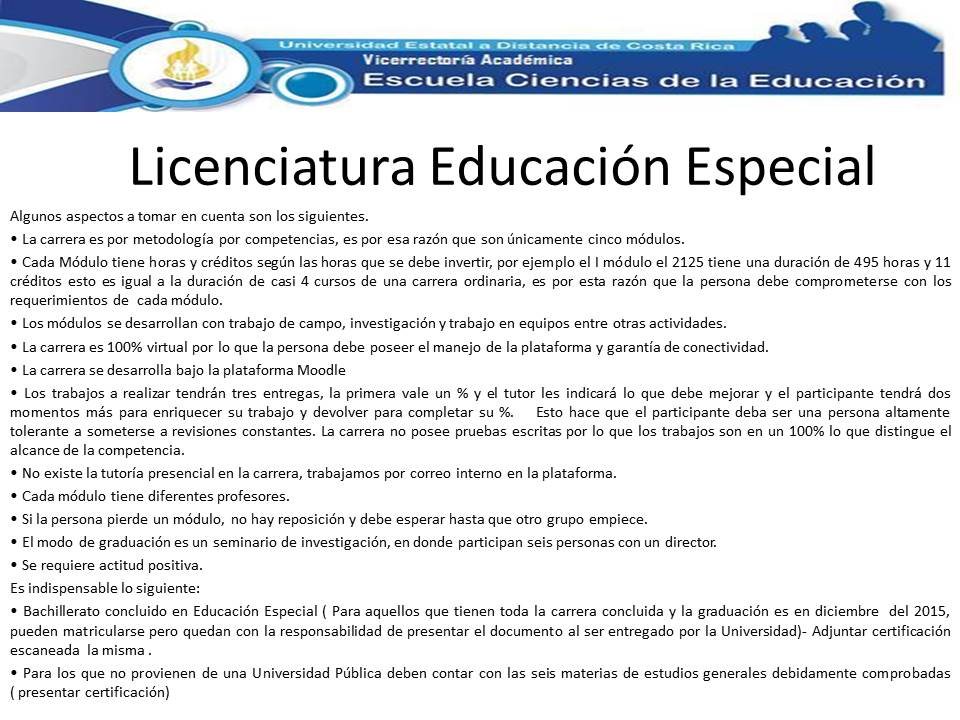Licenciatura Educación Especial