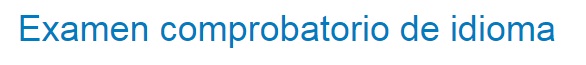 Examen comprobatorio