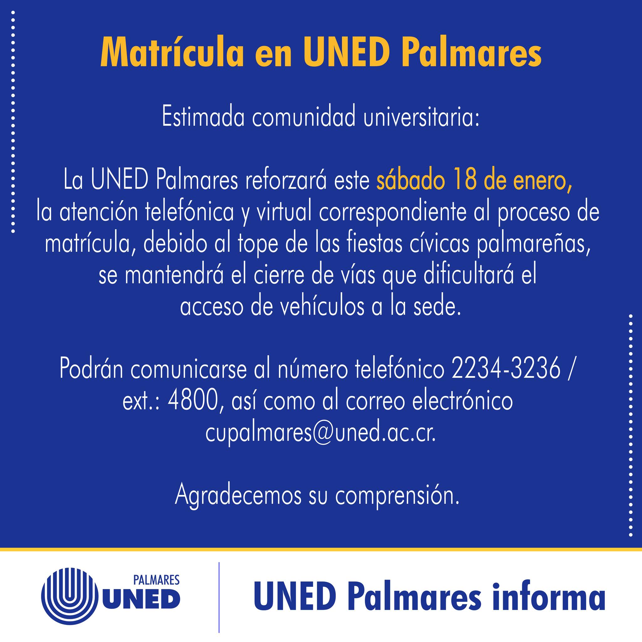 002 Comunicado Oficial Cierre de Vías