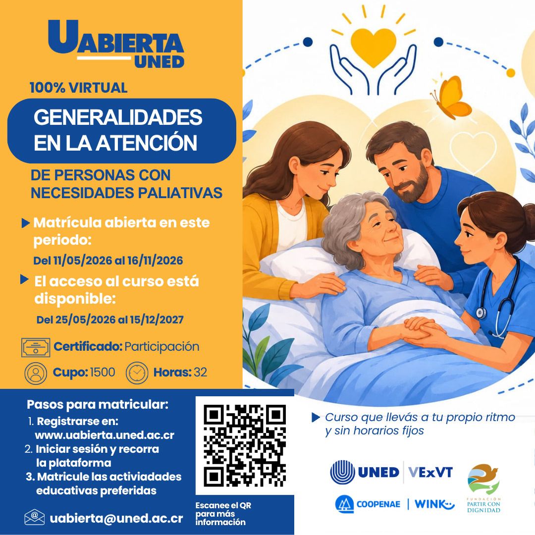 Publicación del curso Generalidades de atención a personas con necesidades paliativas
