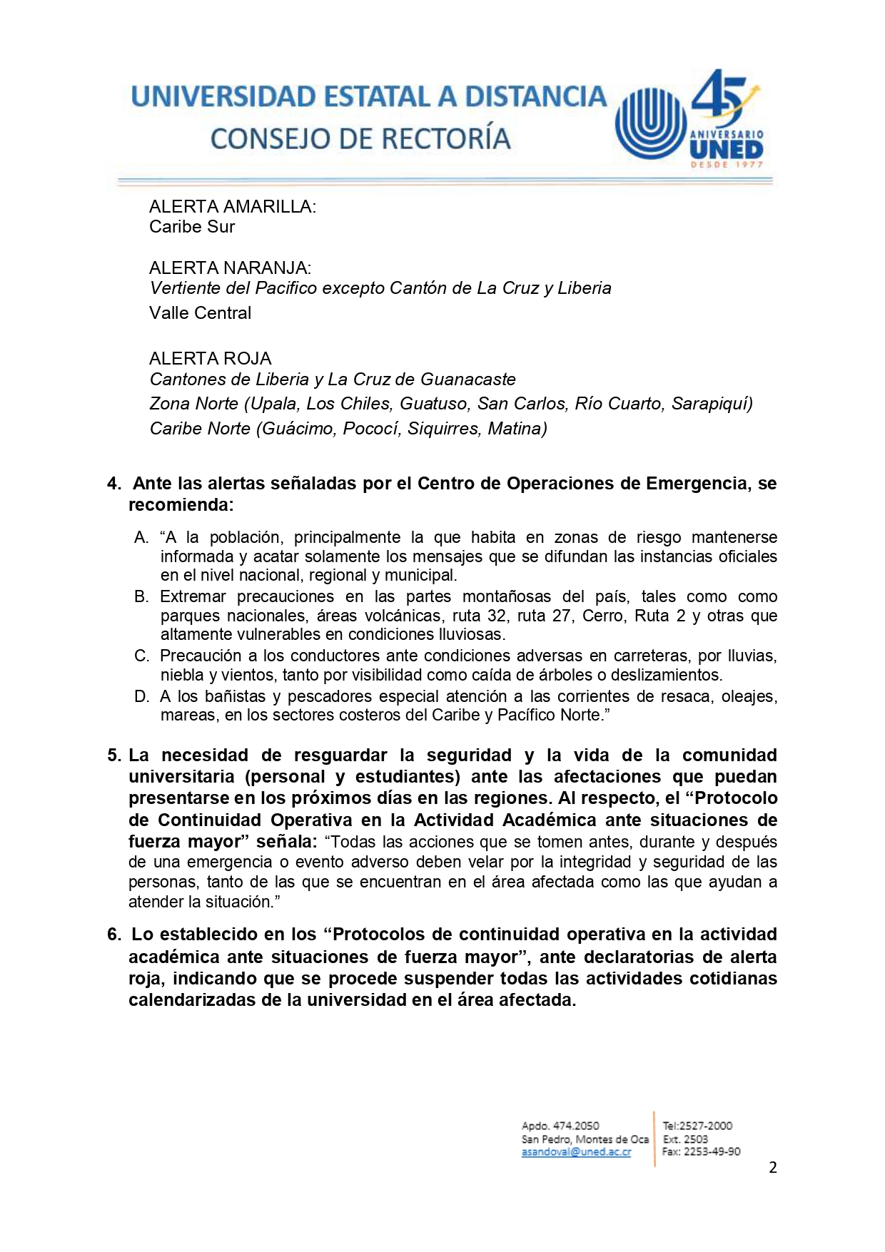 2022 958. COE 06.A P Medidas Onda Tropical No 13 Alertas roja naranja y amarilla N30 22 REF.1620 2022 page 0002