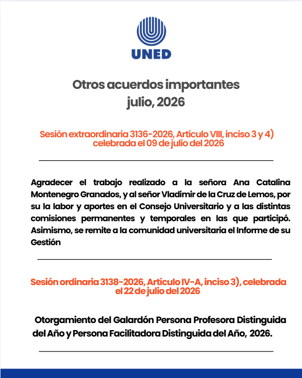 otros acuerdos julio