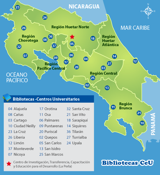 mapa centros universitarios de la uned