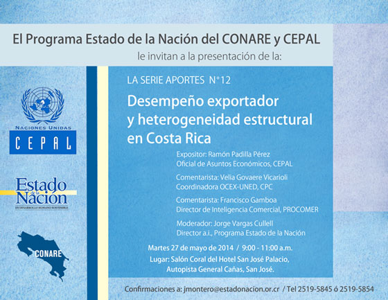 Invitacin Desempeo Exportador y Heterogeneidad Estructural en CR