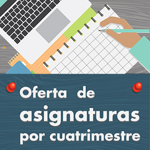 Oferta de asignaturas del plan de estudios según cuatrimestre