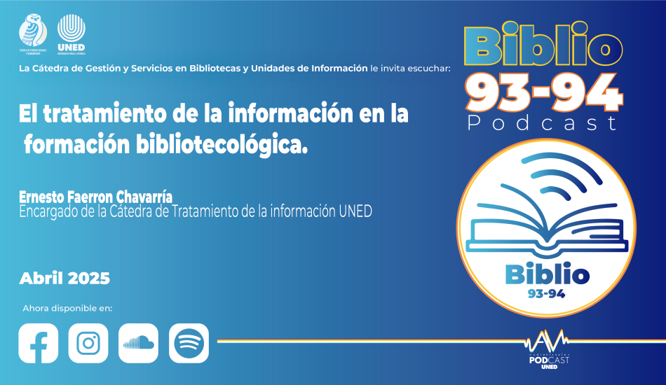 imagen de Biblio 93-94: El tratamiento de la información en la formación bibliotecológica